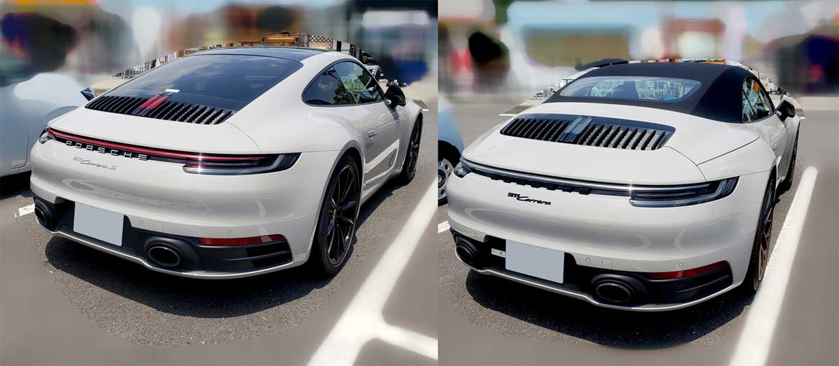 ポルシェ992 そっくりさん：エクスクルーシブデザインテールライトの