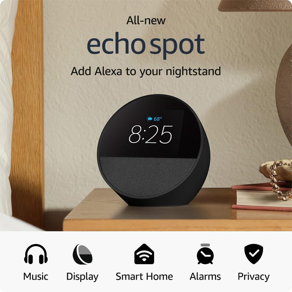 新品 Echo Spot ブラック All-new 2024 Amazon Echo Spot smart