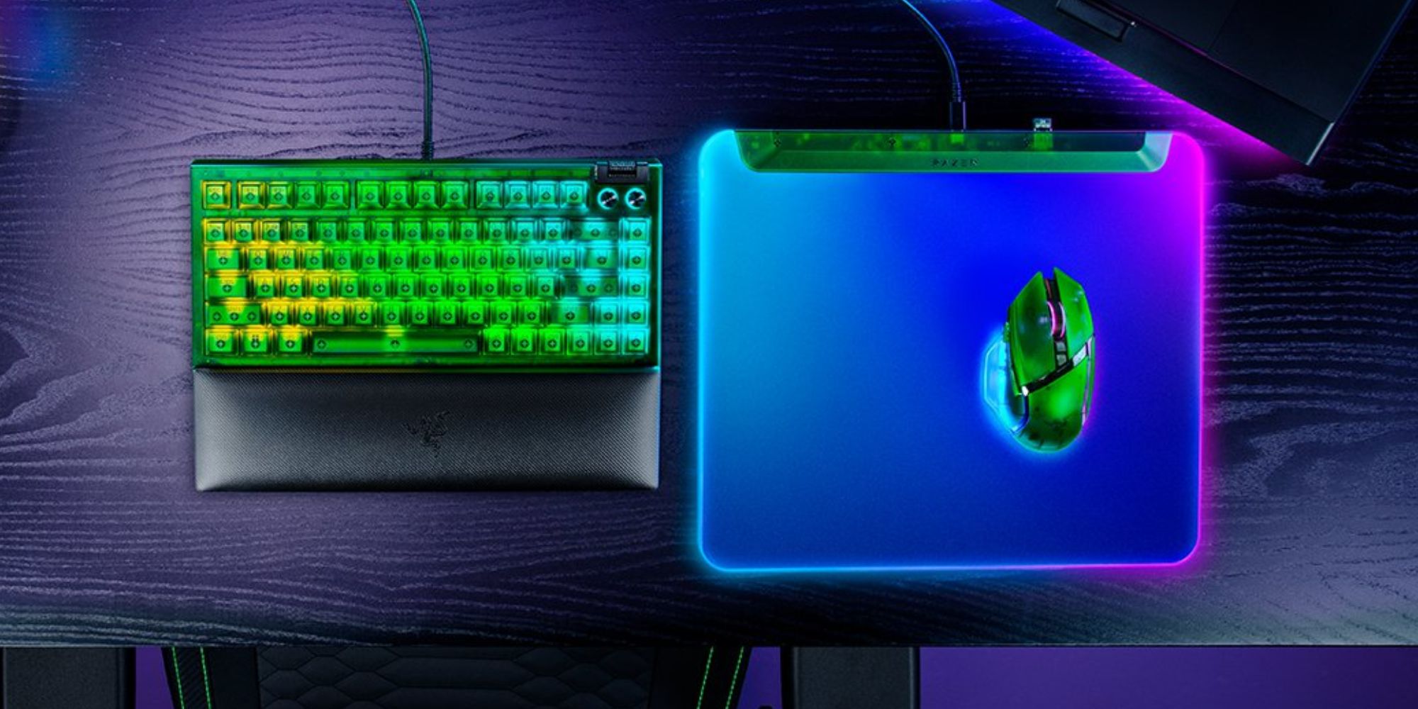 Let Razer's latest Phantom Green RGB backlit mousepad add some