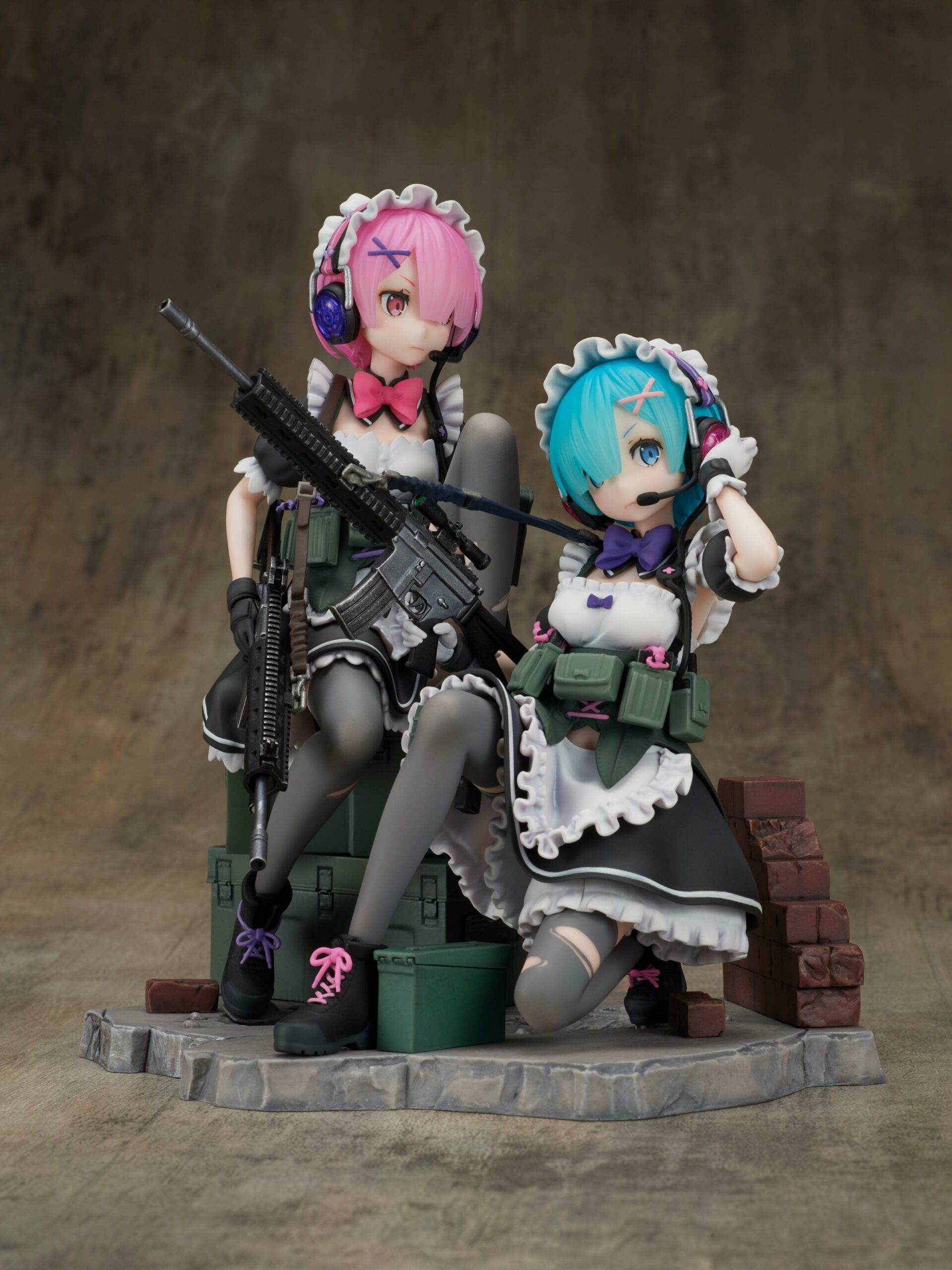 新発売：Re:ゼロから「ラム＆レム -ミリタリー- 1/7フィギュア」表情や