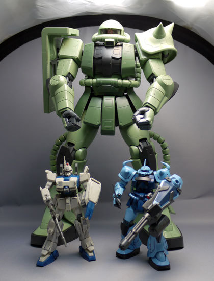 ①メガサイズモデル 1/48 MS-06F 量産型ザク制作。素組。ガンプラ