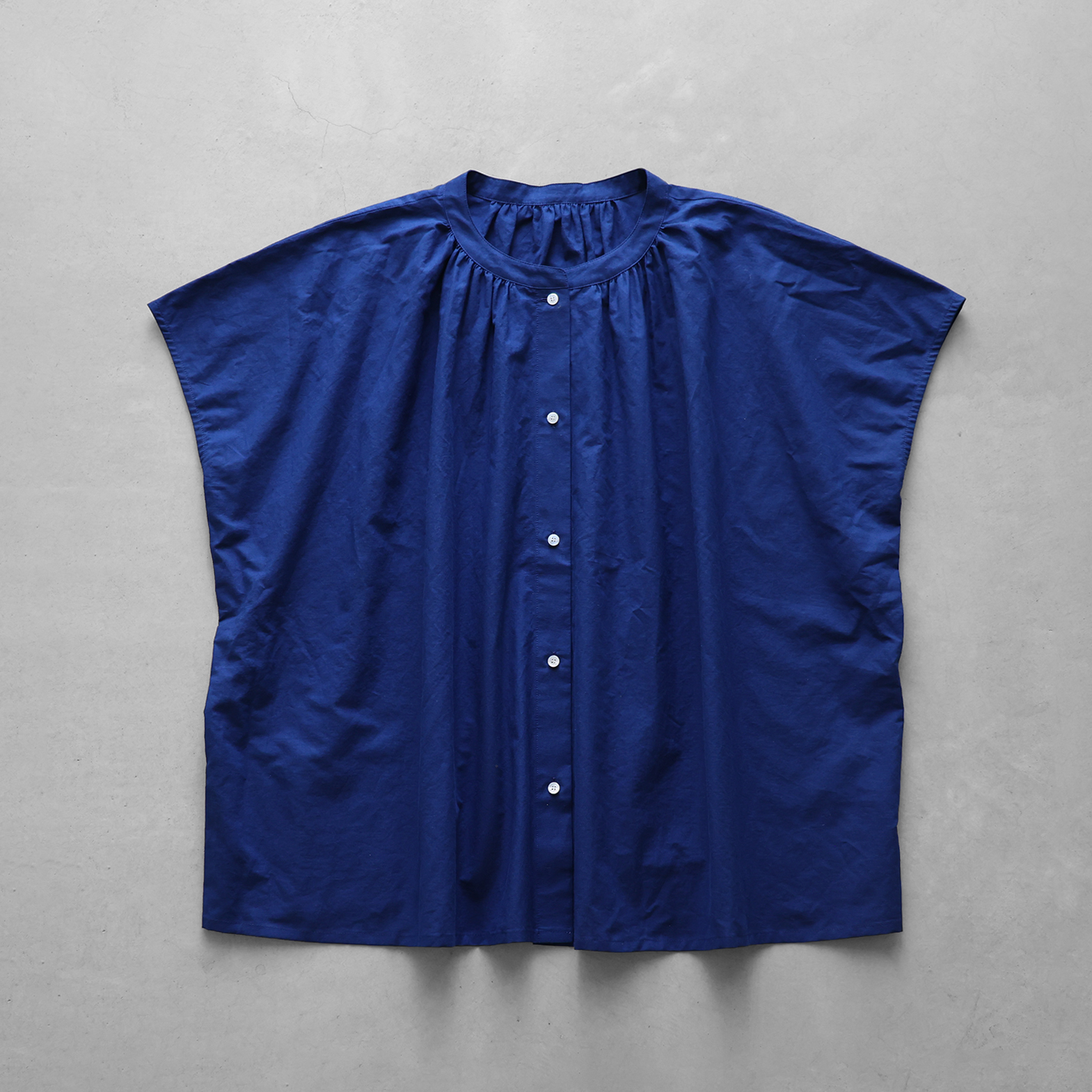 コットンリネンフレンチスリーブギャザーブラウス U115をリリースしま