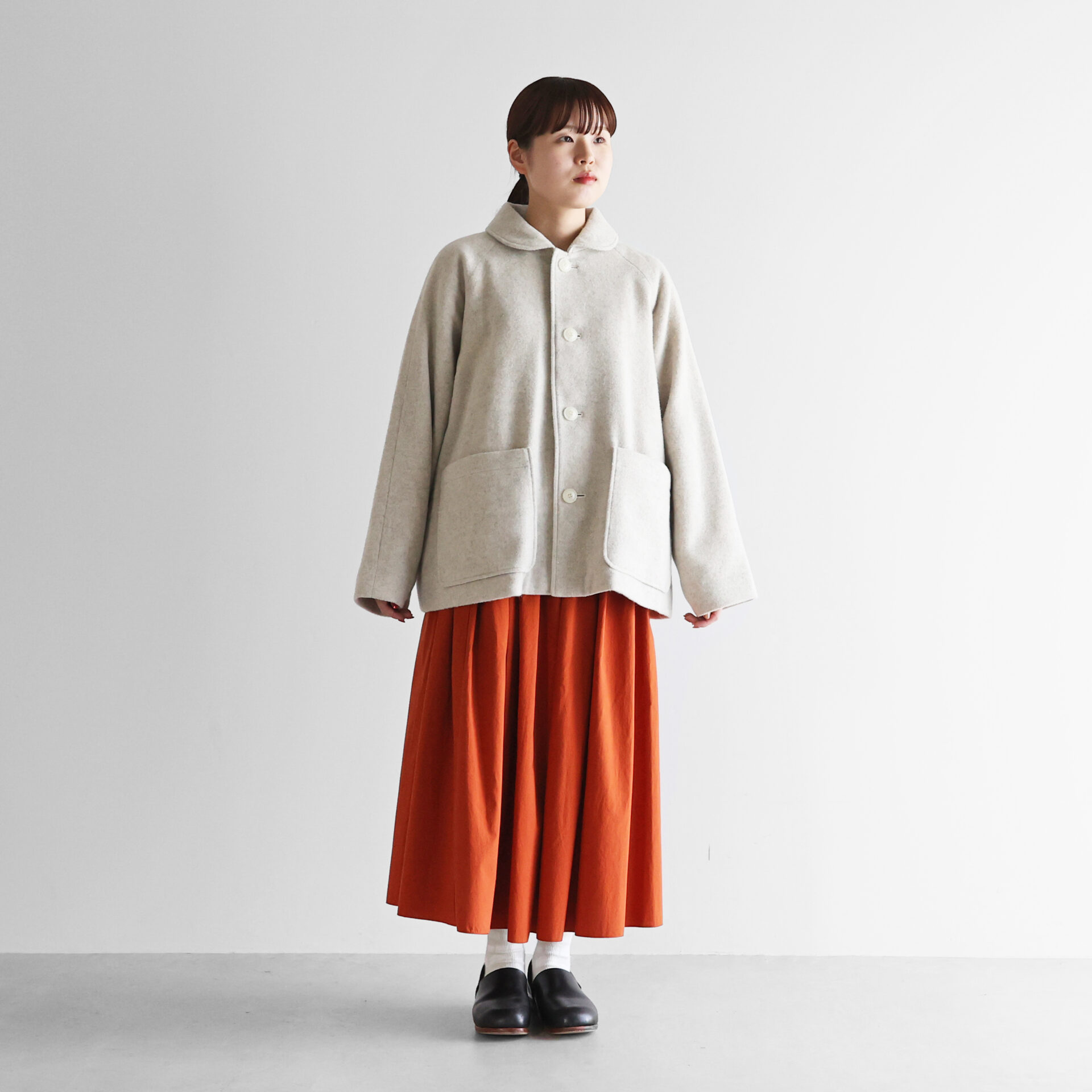 HUIS×尾州”縮絨ウールフランネルショートコート 319をリリースしました