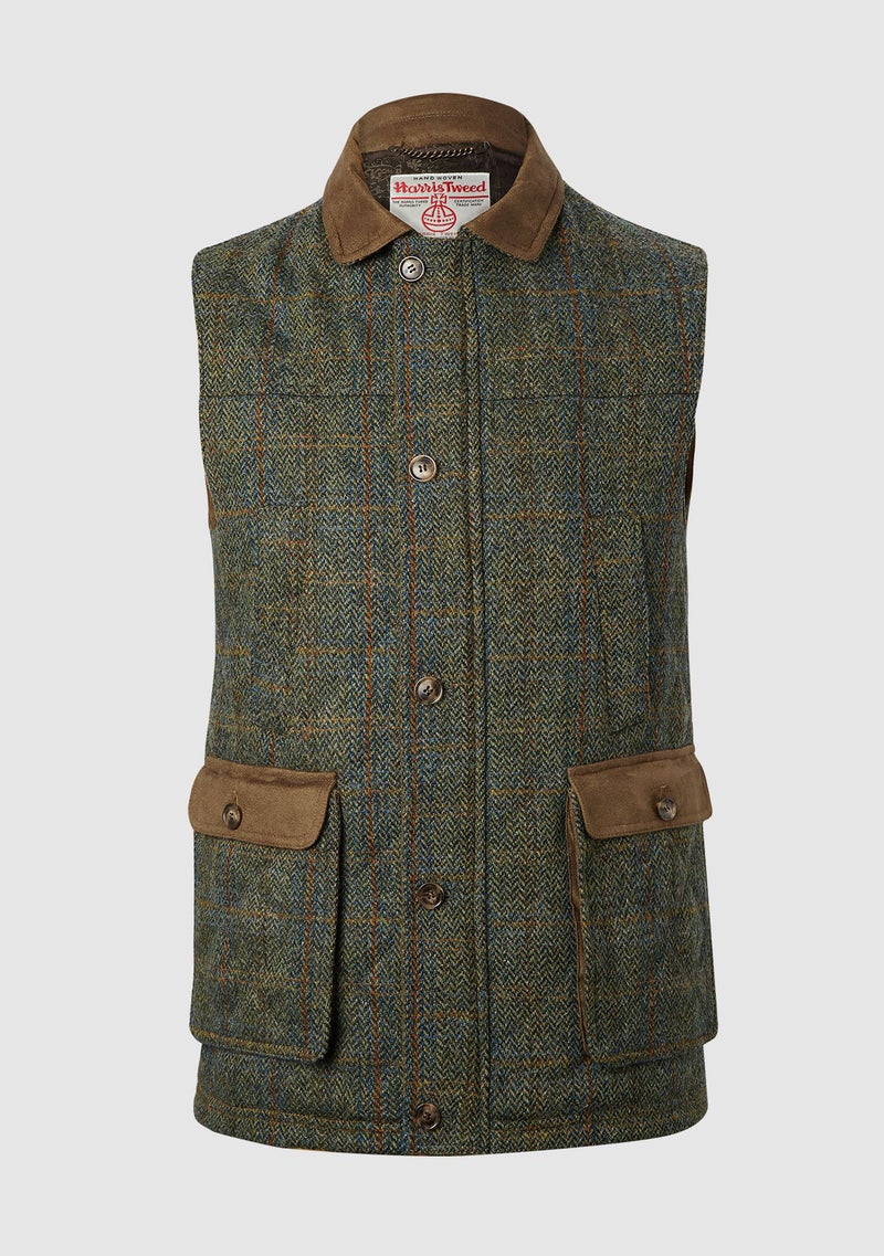 Bucktrout Harris Tweed Chucks Country Gilet | The Tartan Woolly
