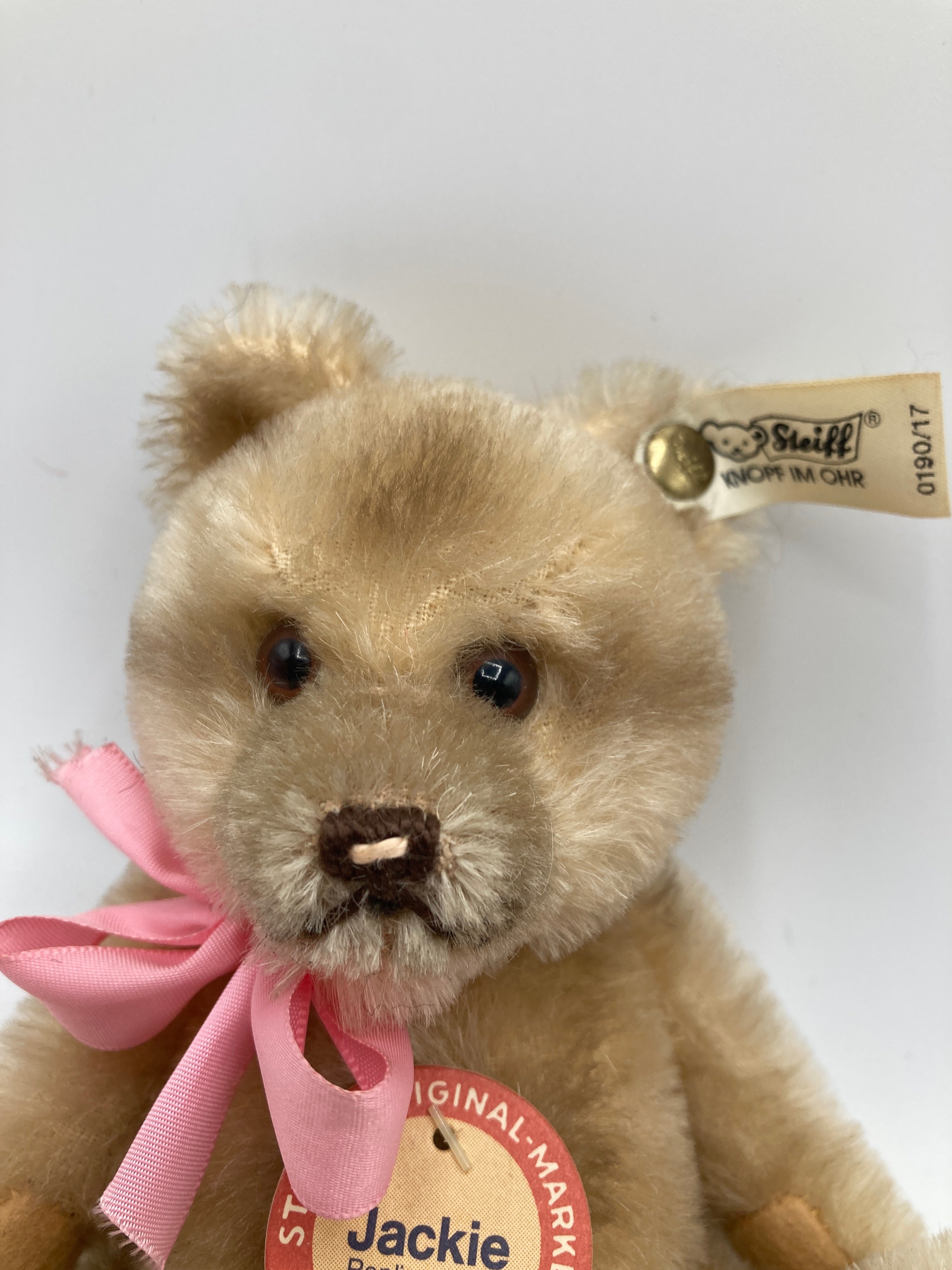 Steiff Blonde Mohair Jackie Teddy Bear Replica with All IDs | My Site