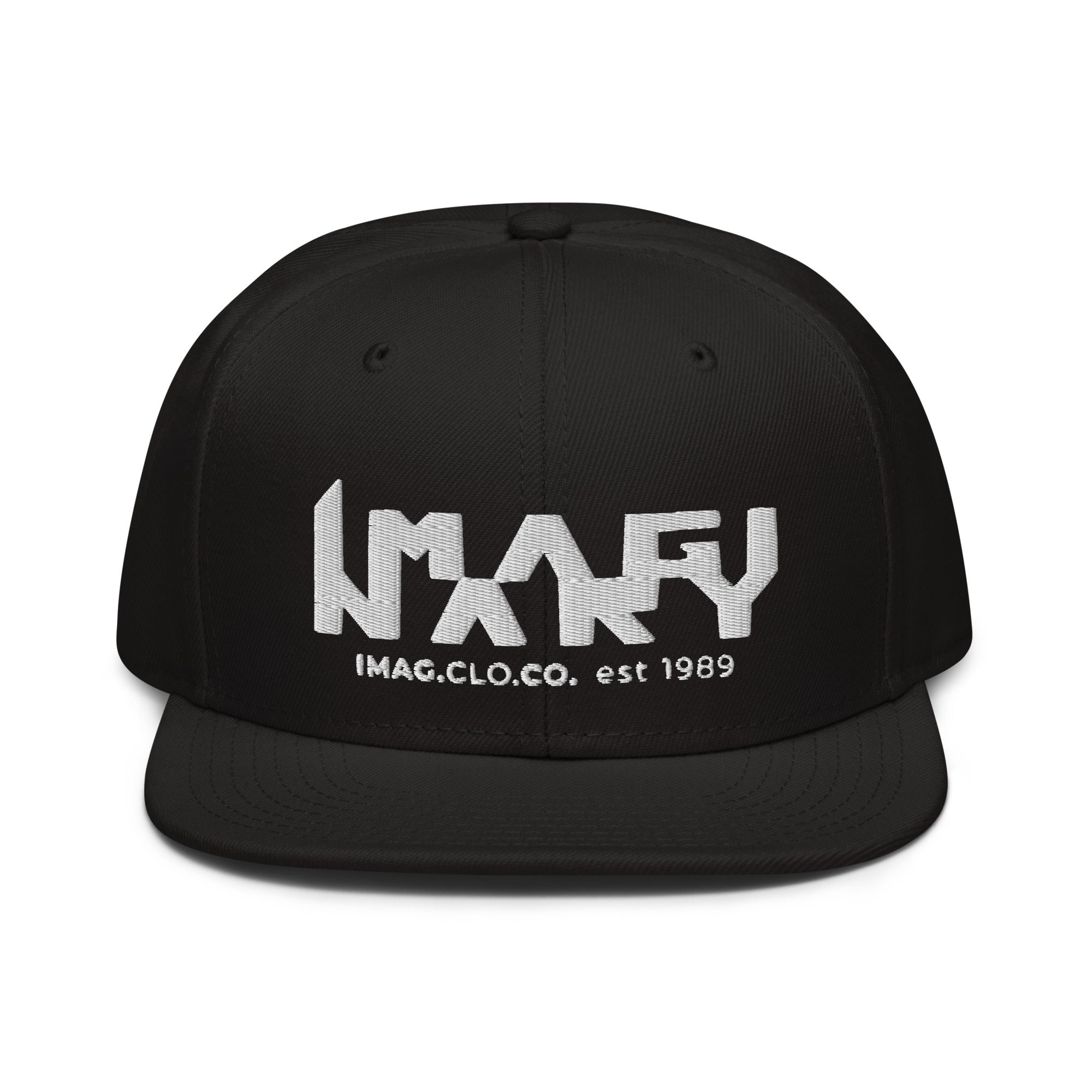 Imaginary White Logo Snapback Hat | Imaginary clothing