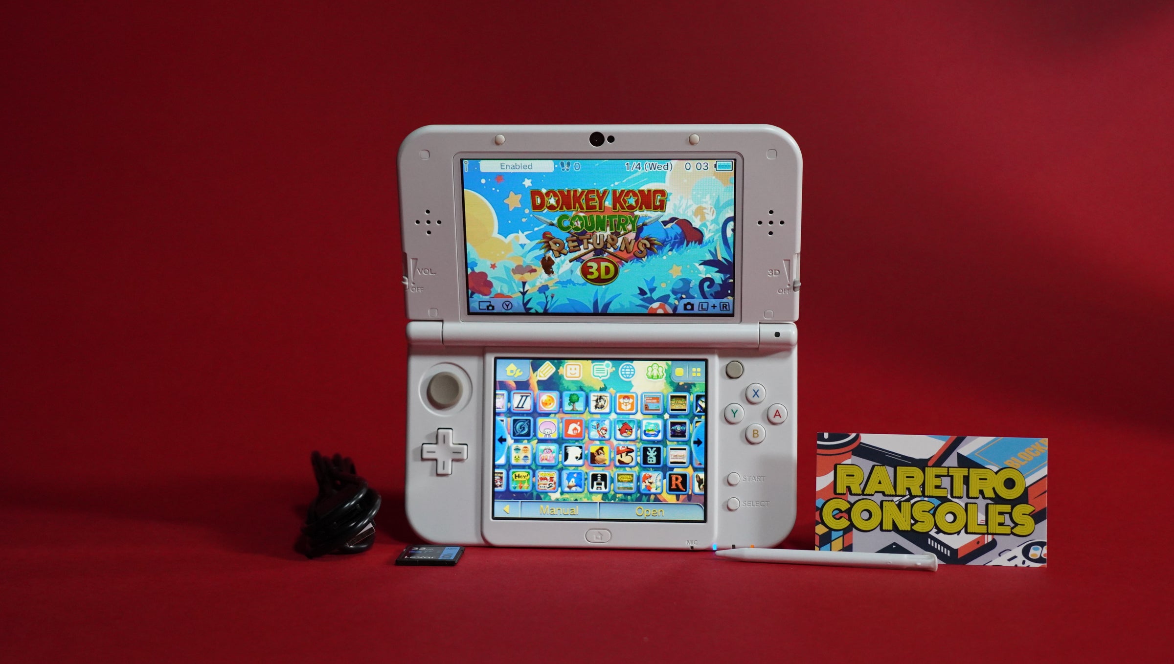 Dual IPS New Nintendo 3DS XL in Pearl White | Raretro Consoles