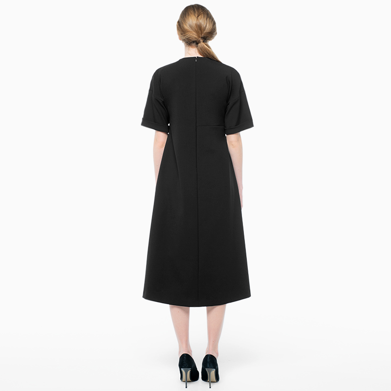 ENFOLD（エンフォルド）ダブルクロスドレープドレス-ドレスレンタル