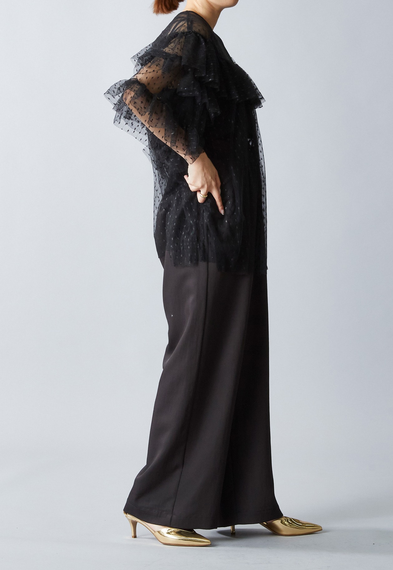 ドットチュールフリルブラウス】｜1er Arrondissement（プルミエ