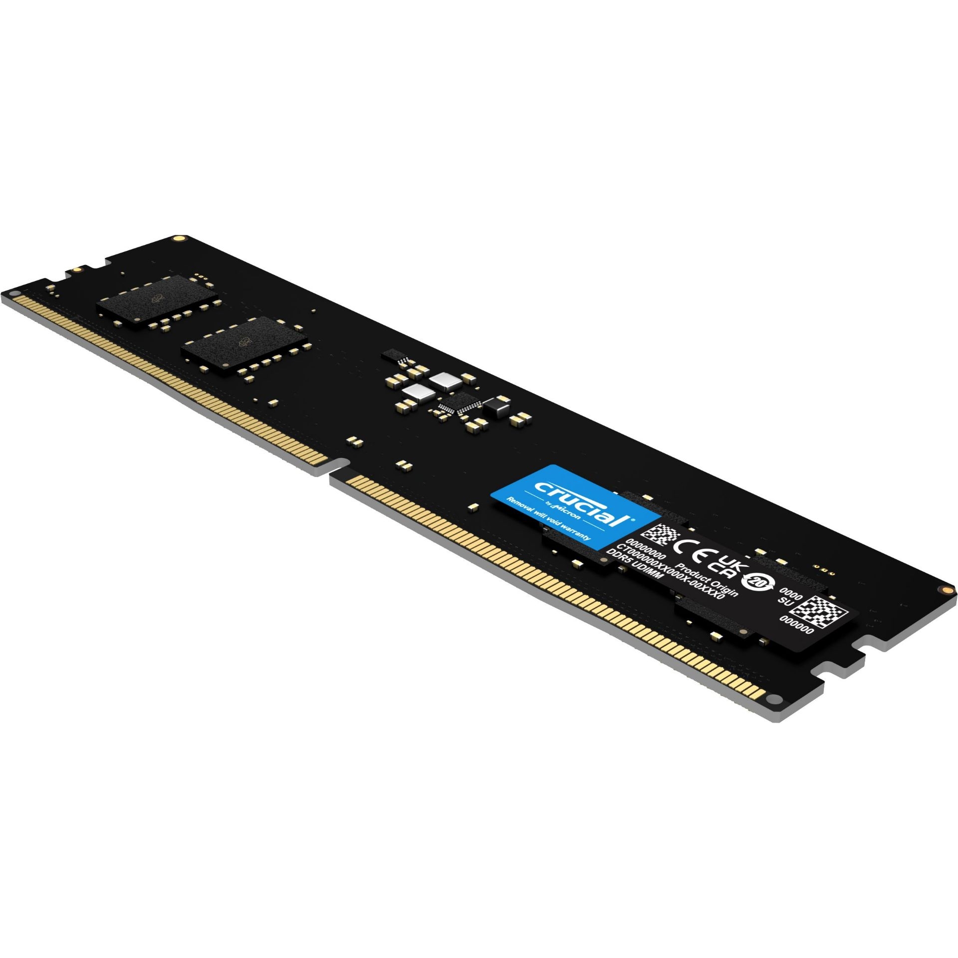 Crucial DIMM 16GB DDR5 4800MHz RAM memory black color. - 1PC.co.il