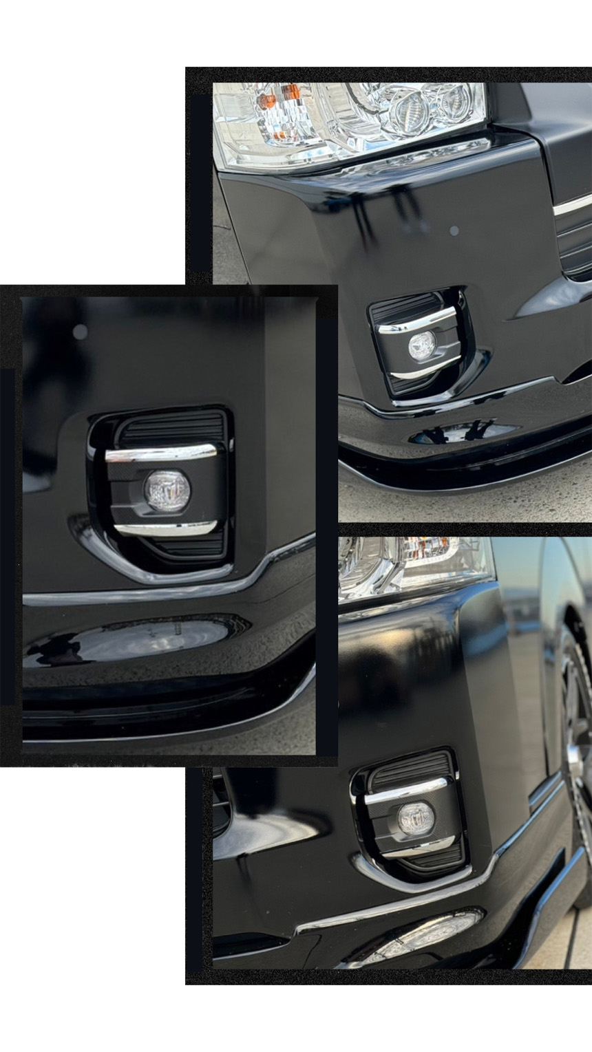 ハイエース 7型～純正LEDフォグランプ用 クロームベゼルフォグランプ