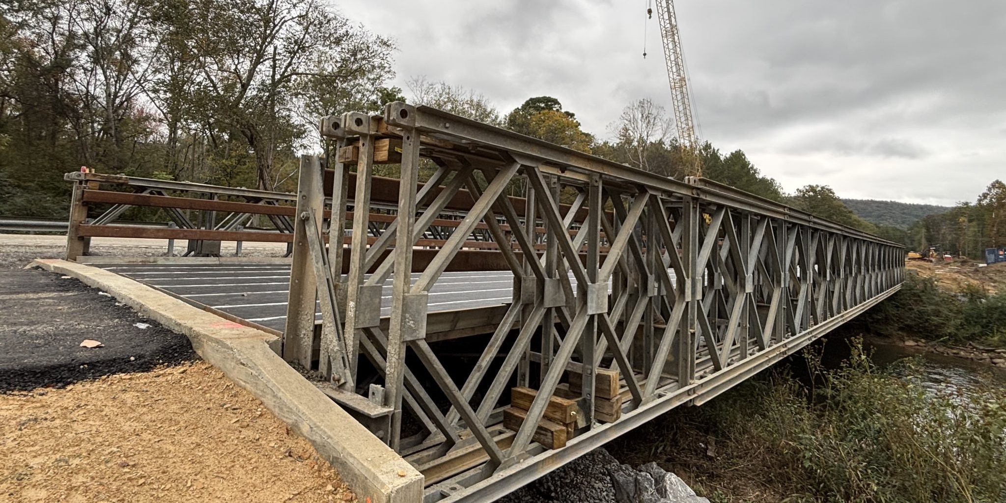 Temporary bridge installed on Highway 273 in Cherokee County - 256