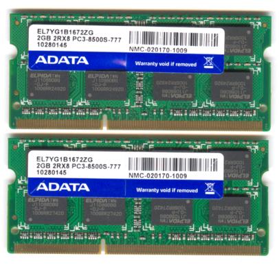 ADATA国産製DDR3 4GB×2＝8GB 1.5V仕様同一ロット品 ADATA国産製DDR3