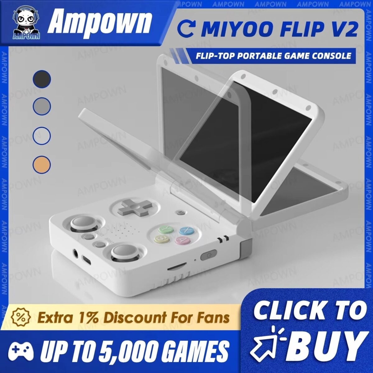 Miyoo Mini Flip】最新の中華ゲーム機｜GBA SP風エミュレーターの