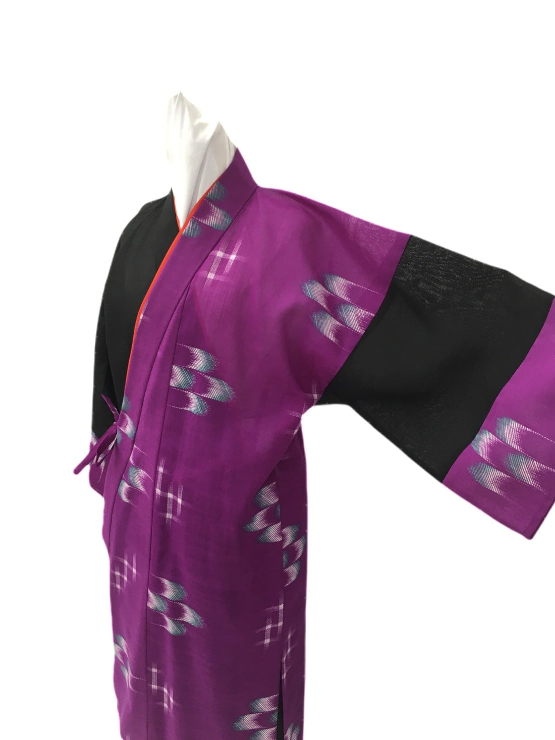 ハーフ衣裳/稽古着】大絣×無地黒 | つは琉球店