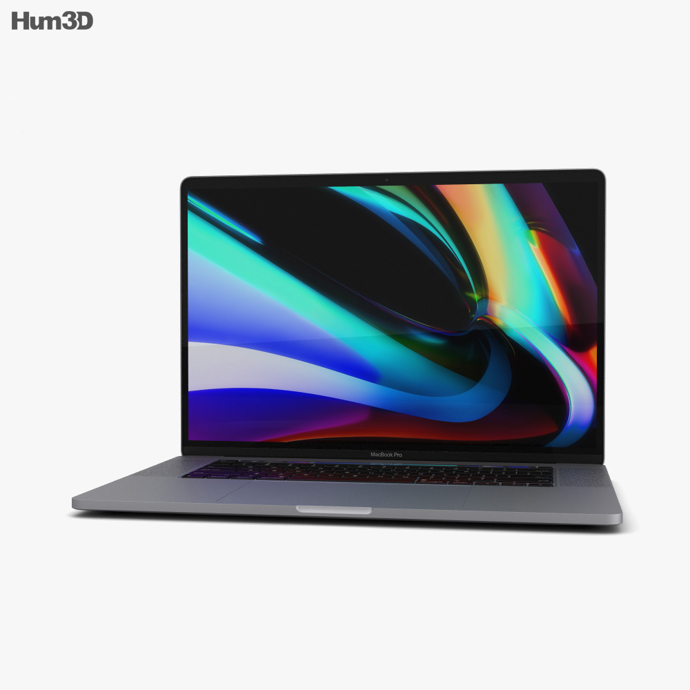 Apple MacBook Pro 16 inch Space Gray 3D model - Download Laptop on