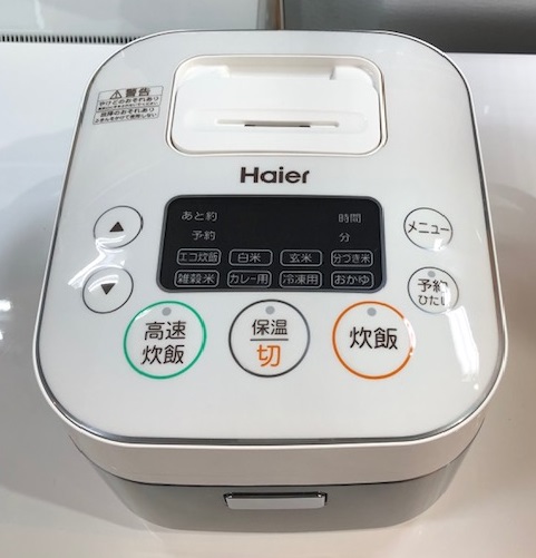 2018年製 ハイアール 3合炊き マイコンジャー炊飯器 JJ-M31A | 中古