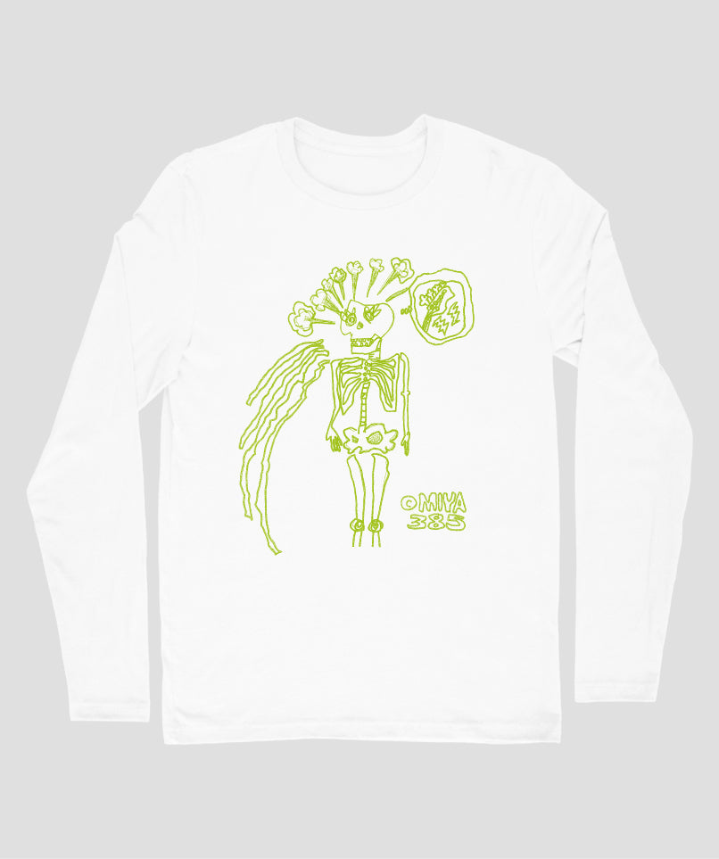 ベース・マガジン×MIYA（ZAZEN BOYS、385）「骸骨さんTシャツ」（長袖