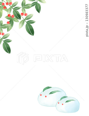 雪うさぎ 雪兎 ゆきうさぎ 年賀状素材の写真素材 - PIXTA