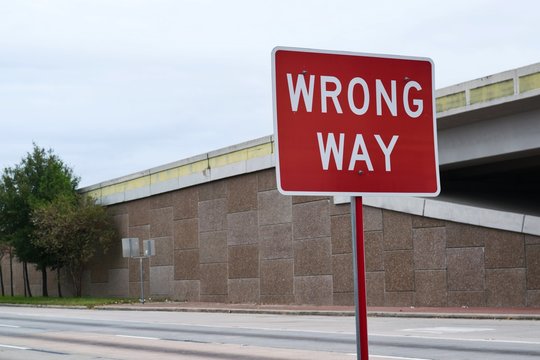 Wrong Way Sign