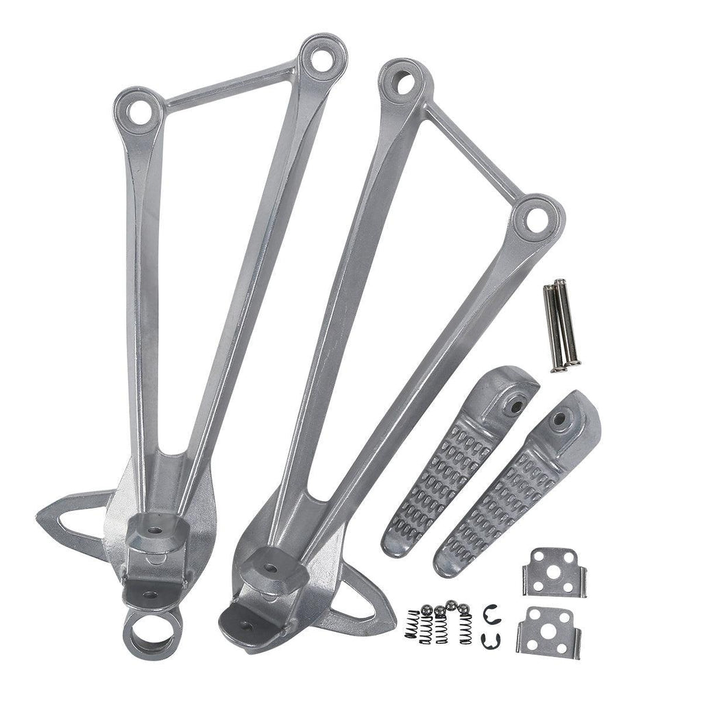 TCMT Rear Passenger Foot Pegs Bracket Silver Fit For Kawasaki