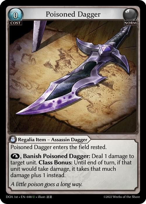 Poisoned Dagger - Dawn of Ashes 1st Edition - Grand Archive TCG