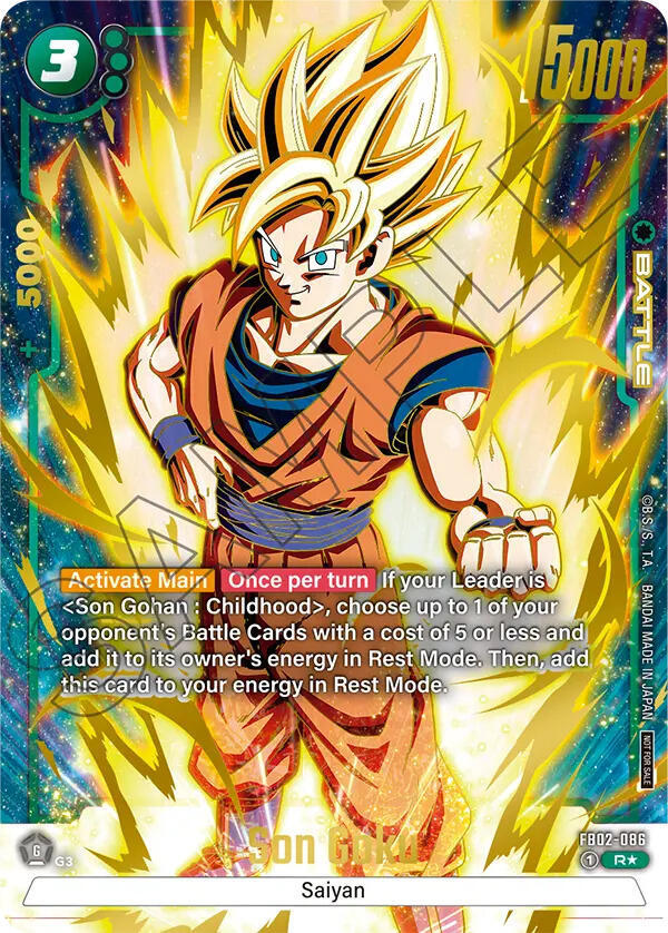 Son Goku - FB02-086 (Championship Pack 01) (Gold) - Tournament and