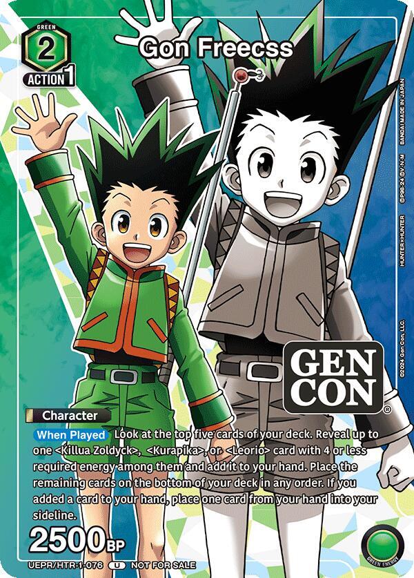 Gon Freecss (Gen Con 2024 Promo) - Union Arena Promotion Cards