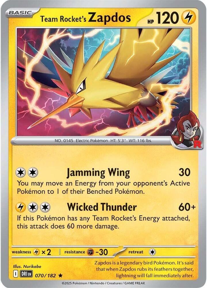 Team Rocket's Zapdos - SV10: Destined Rivals - Pokemon - TCGplayer.com