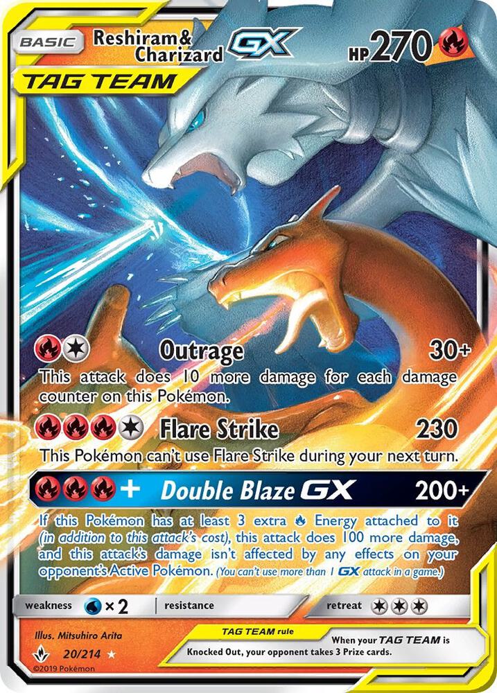 Reshiram & Charizard GX - SM - Unbroken Bonds - Pokemon