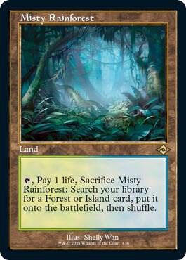 Misty Rainforest (Retro Frame) (Foil Etched) - Modern Horizons 2