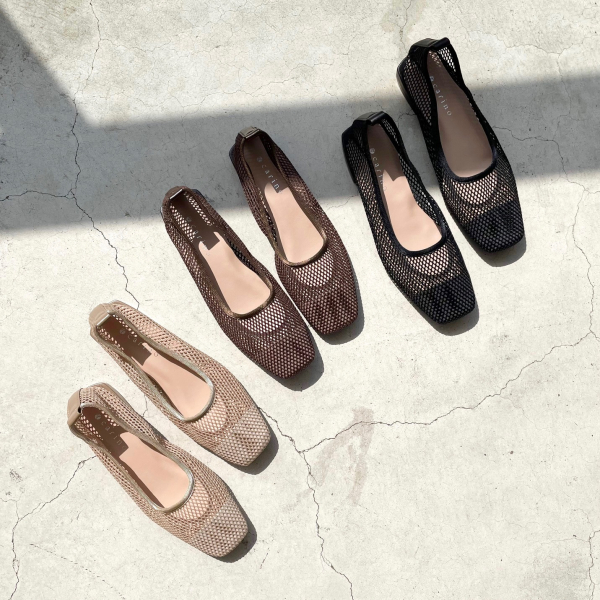 carino 〗メッシュスクエアトゥバレエシューズ | ショップブログ