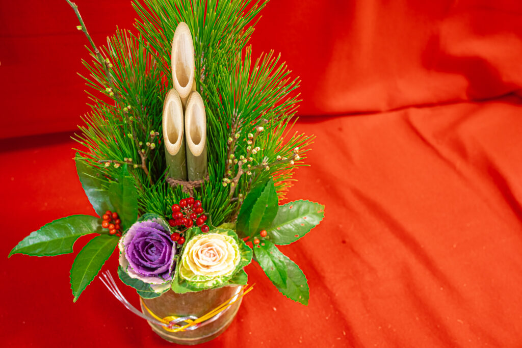 丹波市産の門松で正月飾り - 道の駅 丹波おばあちゃんの里