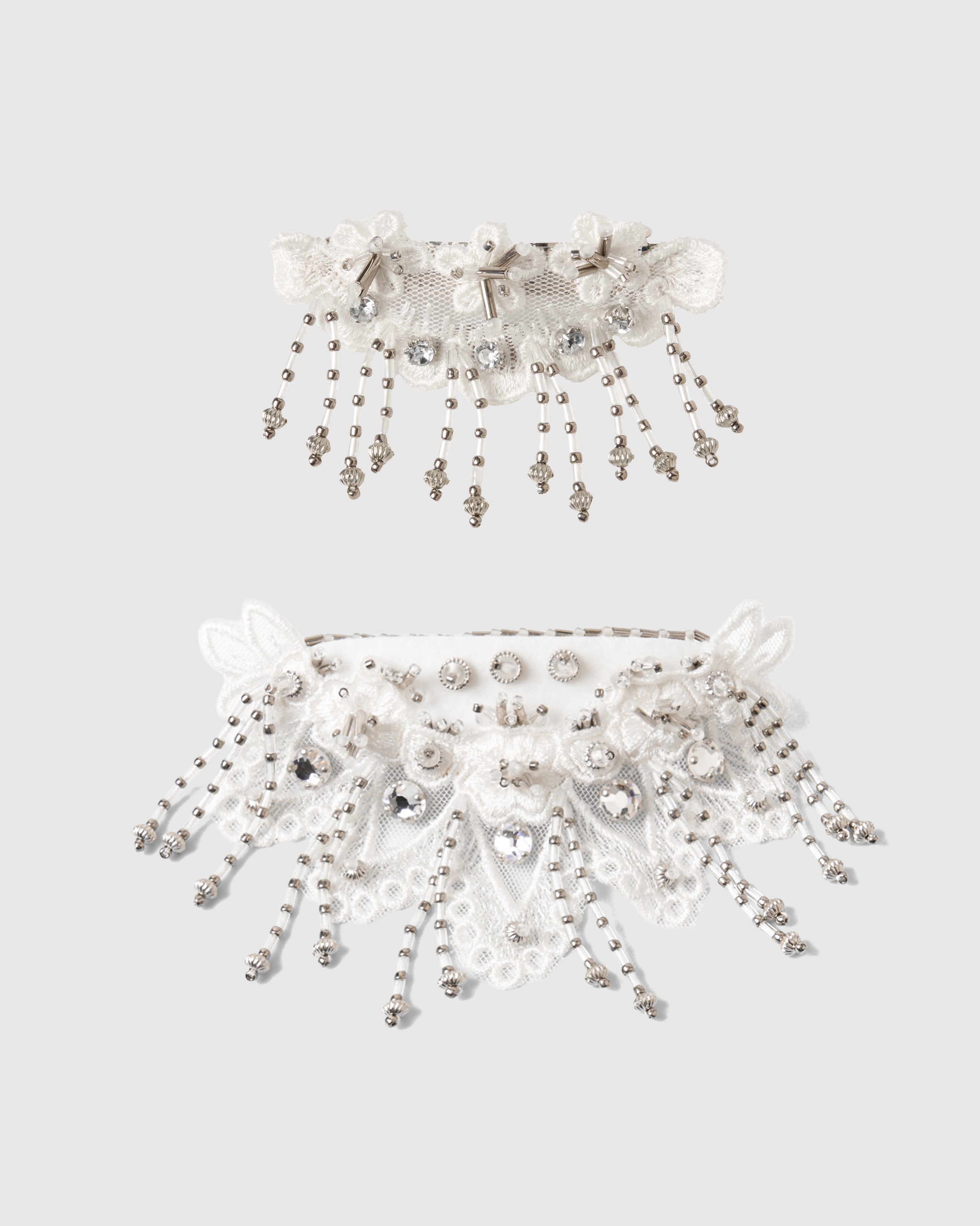タナカダイスケ| snow bijou mini barrette white – tanakadaisuke