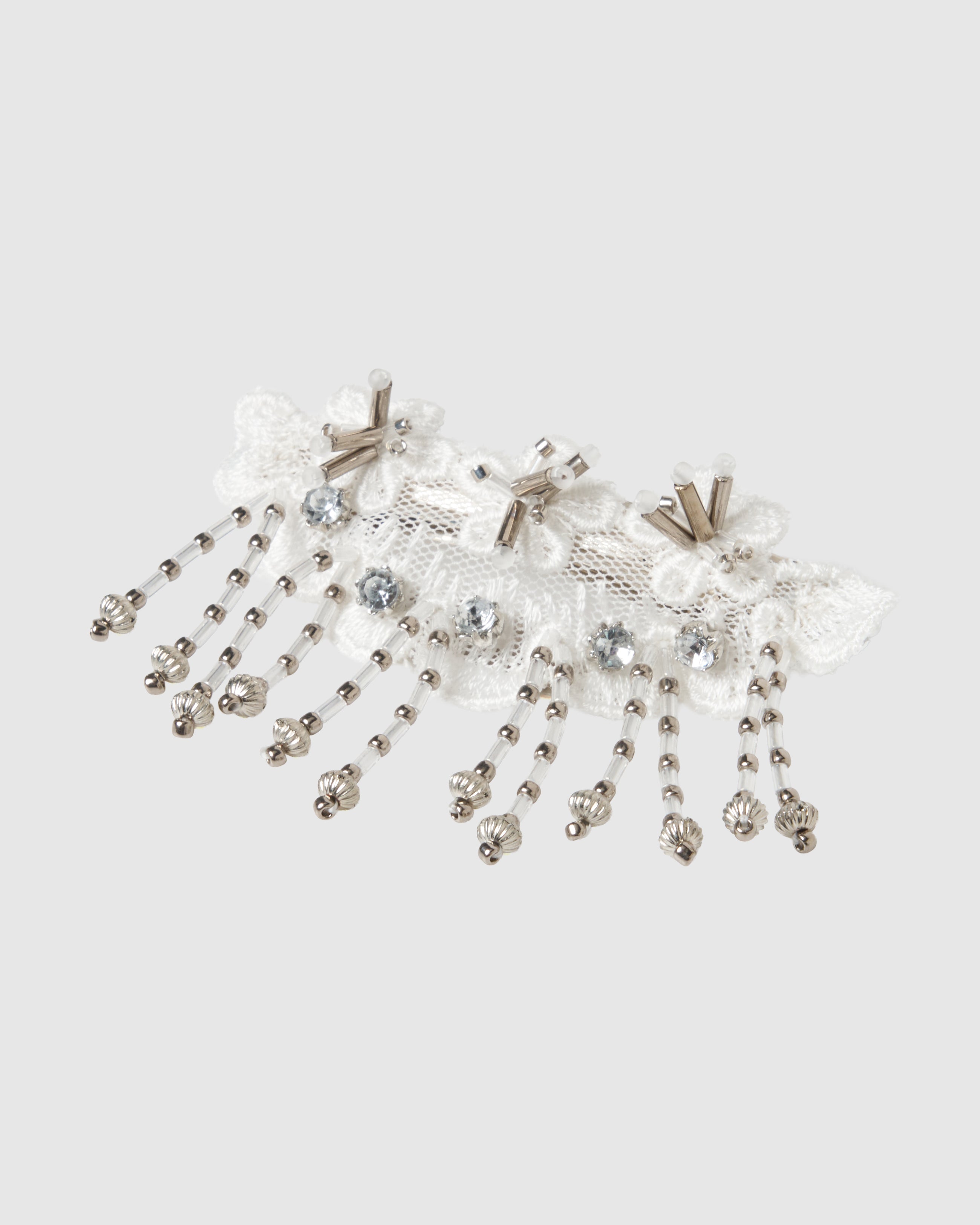 タナカダイスケ| snow bijou mini barrette white – tanakadaisuke