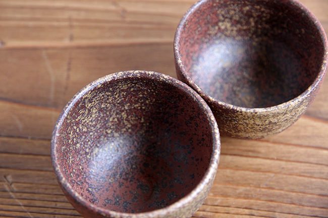 信水窯】ぐい呑/丸/焼締 | 【丹波のイロドリ】丹波焼(陶器)の公式通販