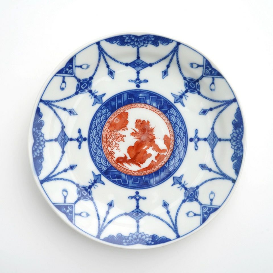 九谷焼 伝統柄 【九谷焼】時代絵 5.2号皿揃〈5枚〉 |皿や鉢など和食器