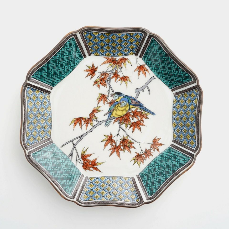 九谷焼 伝統柄 【九谷焼】6.5号皿揃・花鳥絵変り〈5枚〉 |皿や鉢など和