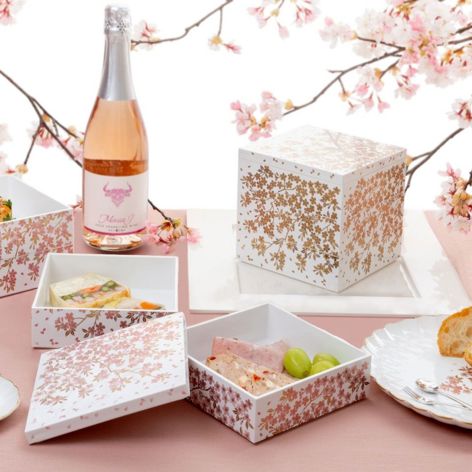 さくら漆器 【山中塗】さくら5.0 三段重（白/ピンク）〈1個〉 |皿や鉢