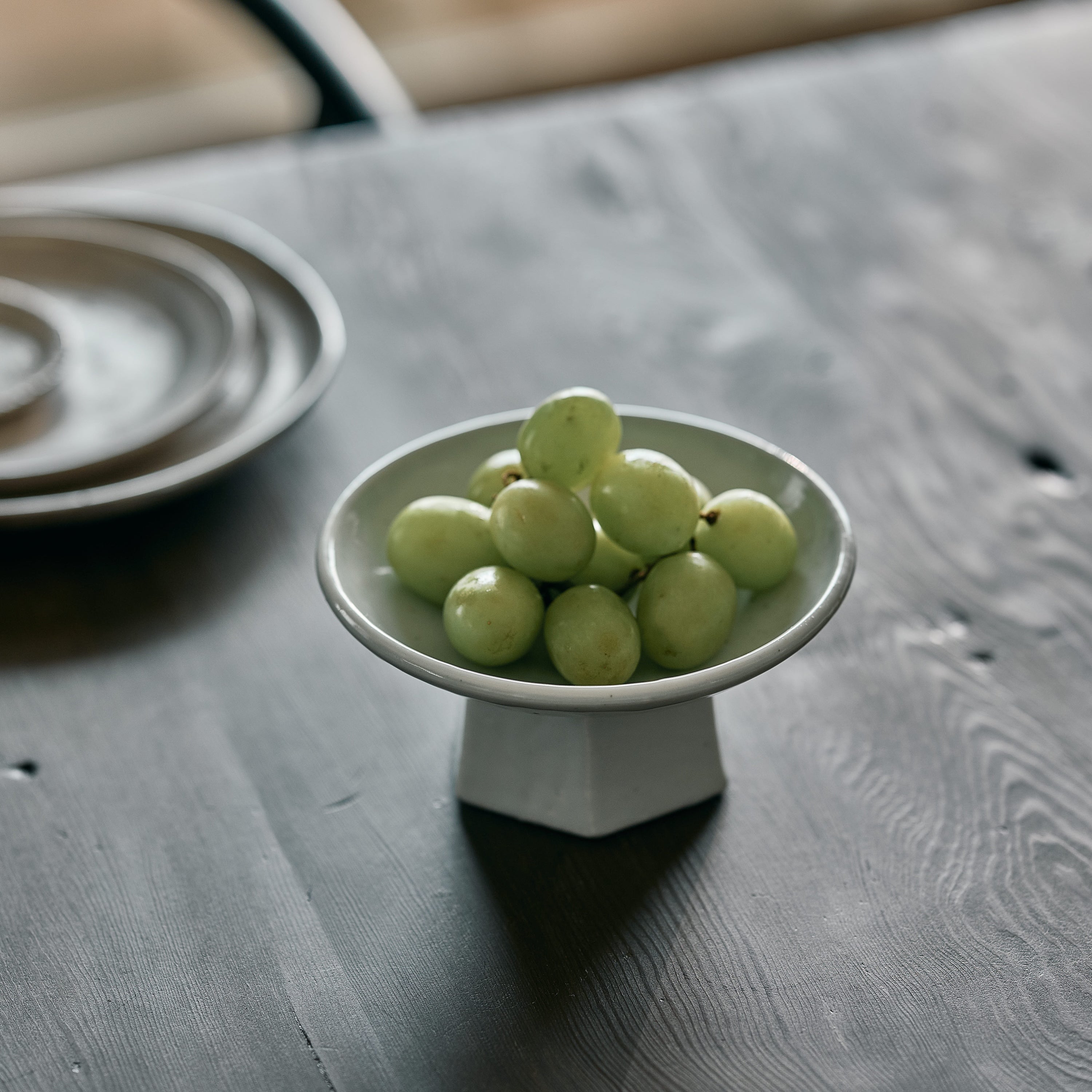 亀田大介 白磁5寸6角 高台鉢