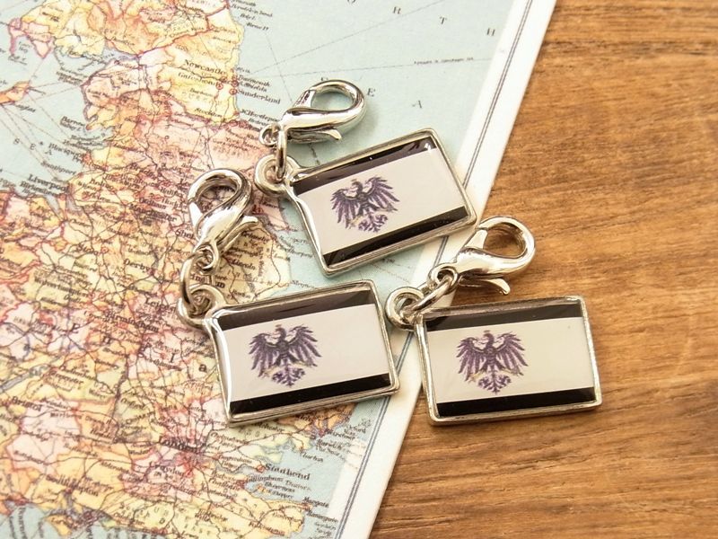 ネコポスOK】 世界の国旗 チャーム [プロイセン王国] 1個 - 旅屋