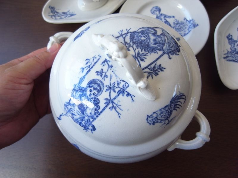 フランスアンティーク おままごと9点セット - テーブルB