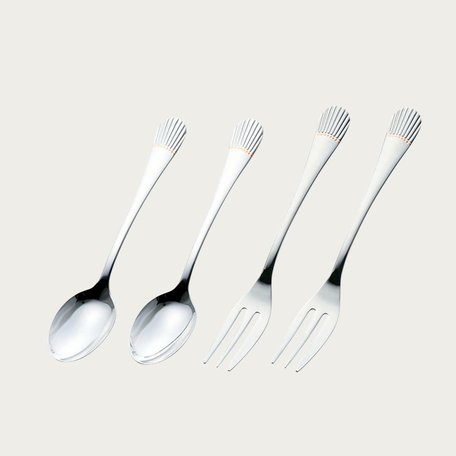 金属食器ギフトセット (スタークレスト)ティースプーン&ケーキフォーク