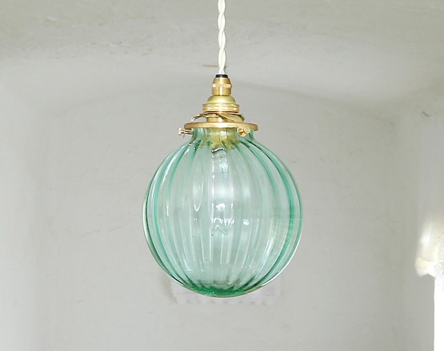 国産ガラスペンダントライトセット 0028シーグリーン(コクサンガラス