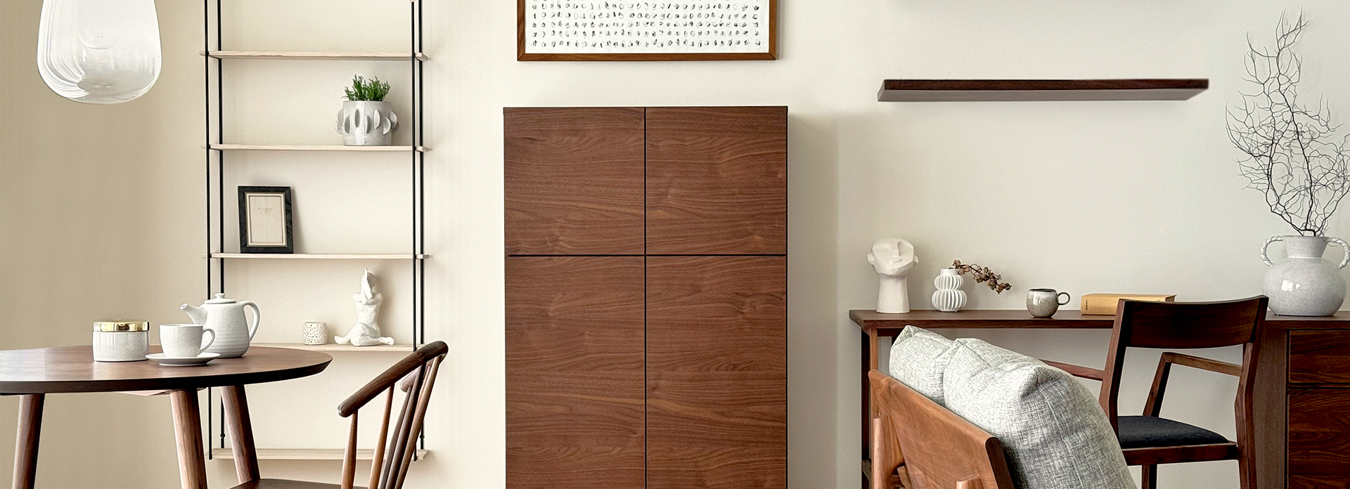 レッチェ 80ハイキャビネット WALNUT(W50×D39.5×H129.5cm)税込