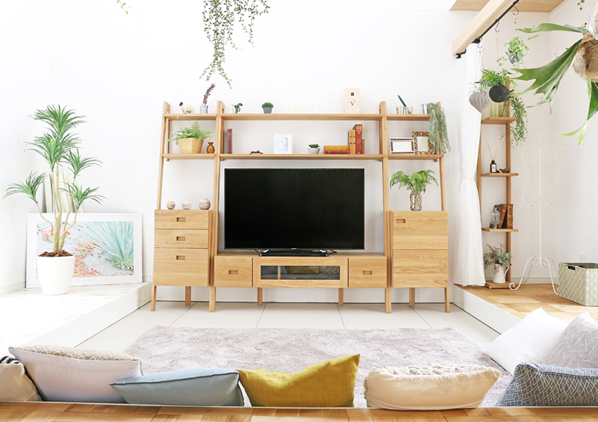レイリア118TVボード OAK(W118×D41×H178.5cm)税込￥148,000 | 高野木工