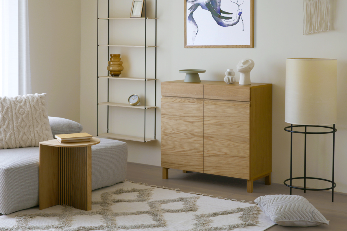 レッチェ 90キャビネット OAK(W90×D40×H88cm)税込￥105,000 | 高野木工