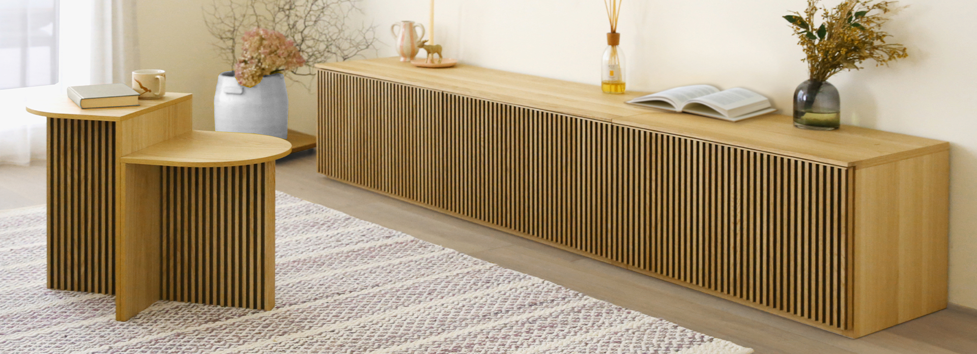 リブシリーズ H50サイドテーブル OAK (W40×D35×H50) 税込￥64,800