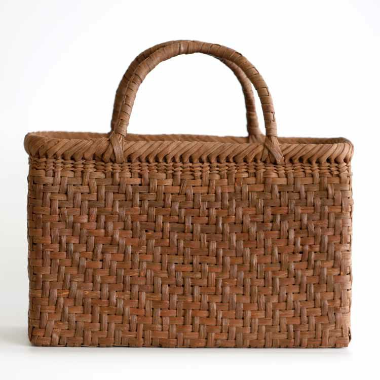 国産】山ぶどう 網代編み手提げ籠バッグ（内布なし） | 虎斑竹専門店 竹虎
