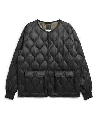 ミリタリー オーバーサイズクルーネック ダウンジャケット-ソフト